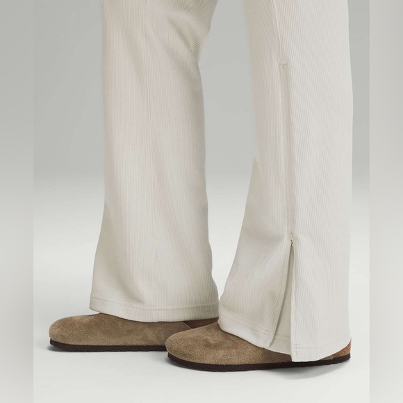 Lululemon Brushed Softstreme Ribbed Zip Flared Pant - Picture 2 of 3